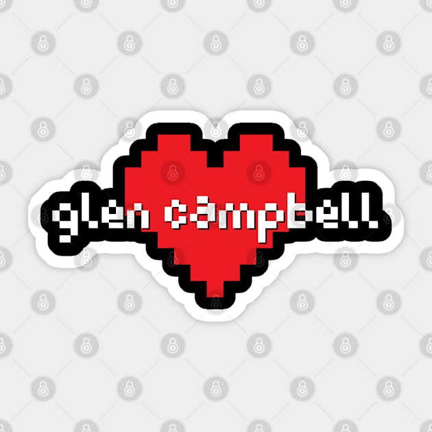 Glen campbell -> pixel art Sticker by LadyLily